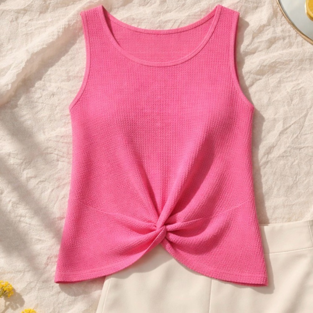 INC International Concepts Fuchsia Twist Tank Top